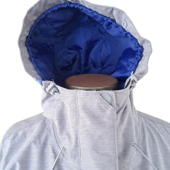 ROXY JETTY Snowboard Jacket Small Mazarine Blue Mind Jingle Floral *SHELL ONLY* - Picture 8 of 14